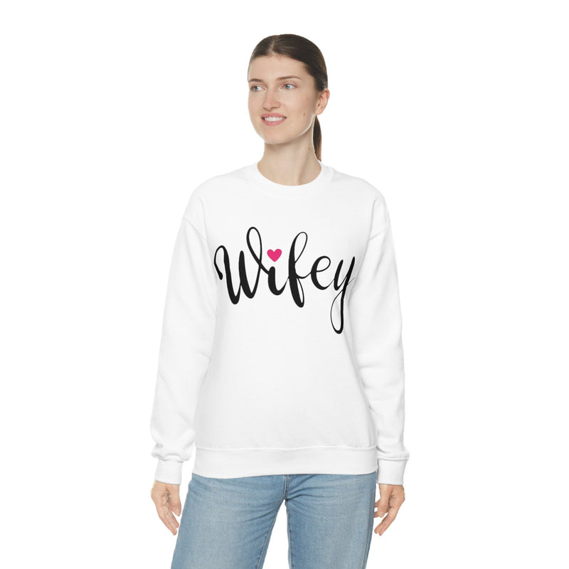 Unisex Heavy Blend Crewneck wifey Sweatshirt wife Sweatshirt