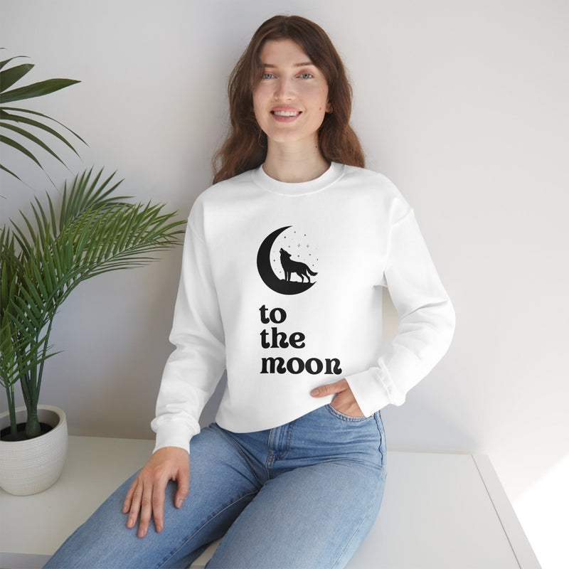 Unisex Heavy Blend Crewneck two the moon Sweatshirt