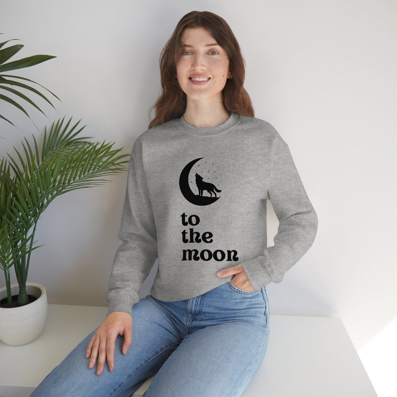 Unisex Heavy Blend Crewneck two the moon Sweatshirt